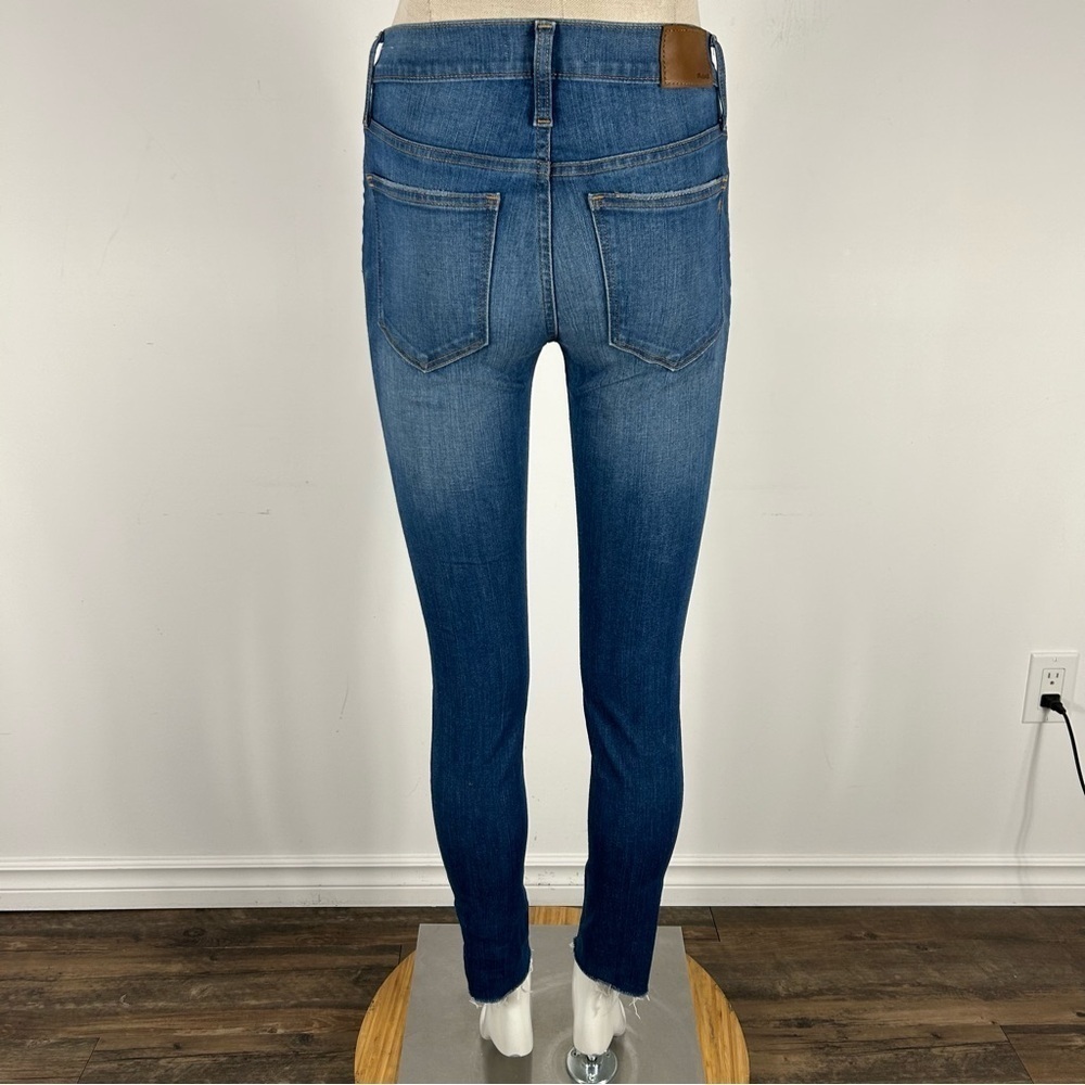 💕 Madewell 9” MID-RISE SKINNY Classic Blue Women's Jeans 25x29 - Picture 4 of 13
